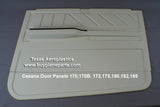 Cessna Door Panels 170, 170B, 172, 175, 180, 182, 185 (Custom design with armrests) 20-01-80A. Replaces OEM parts: 0715028, 0700681, 0515005, 0511106. Manufactured by Texas Aeroplastics.