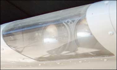Landing Light Lens, Cessna 140, 150, 170, 172, 175 (20-373-18C) 0523115-5