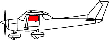 Cessna 150, 152 Door Window (Left or Right; Flat) 26-365-18C. LP Aero Plastics