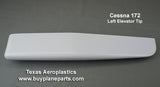 CESSNA 172, ELEVATOR TIP (Left) for (1963-1986)(Includes 172R and 172S models) 28-09L-80A. Replaces OEM part: 0532001-94. Manufactured by Texas Aeroplastics. 