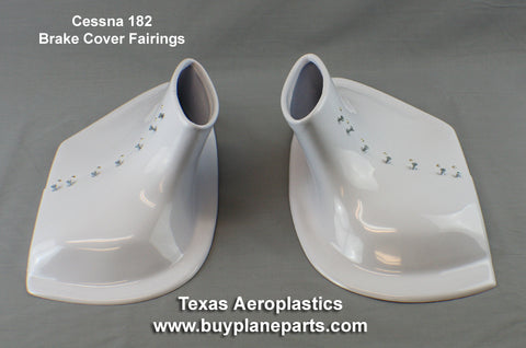 Cessna 182 Brake Cover Fairings (1975-1978) 31-08-80A. Replaces OEM part: 0741641. Manufactured by Texas Aeroplastics.