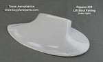 Cessna 210 airplane lower right strut fairing 34-01-23RFS-80A. Replaces OEM part number 1227401-2. Manufactured by Texas Aeroplastics.